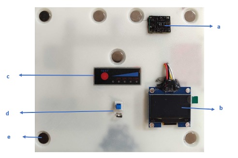 Vista frontale del modulo hardware PHYS-EX